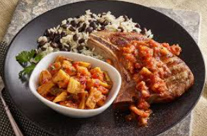 Pork Chops with Pine-Breadfruit Salsa