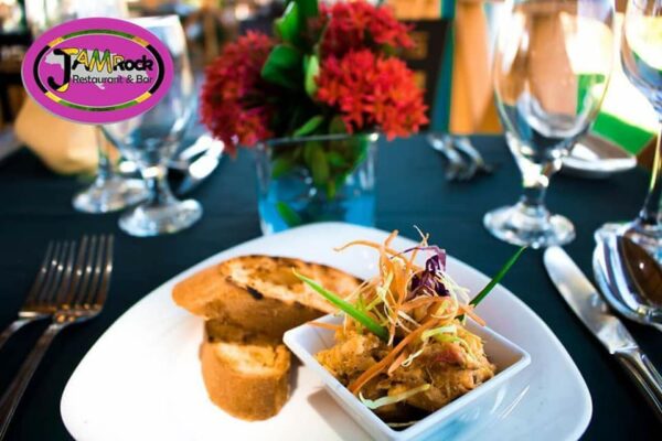 Ackee  & Saltfish with Garlic Toast