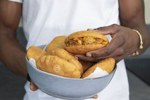 Saltfish with 4 Johnny Cakes