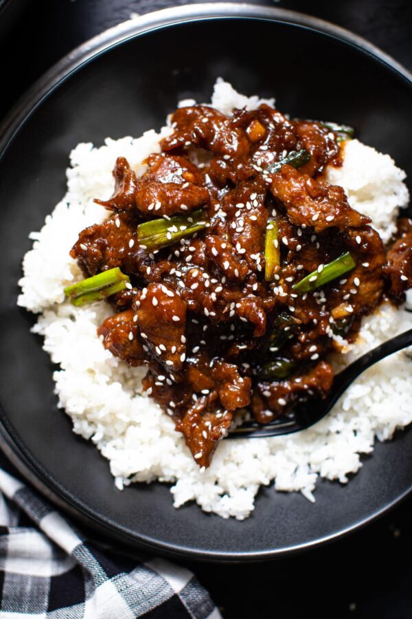 Beef Mongolian and Jasmine Rice