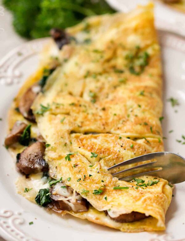 Cheesy Mushroom Omelette