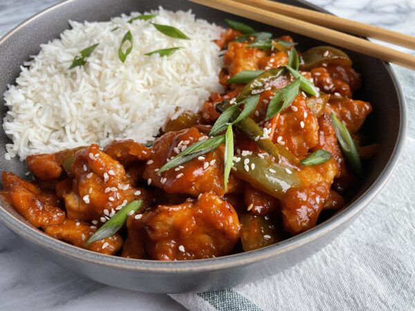 Chicken Manchurian and Jasmine Rice