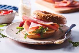 Ham and Cheese Bagels