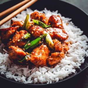 Mongolian Chicken and Jasmine Rice