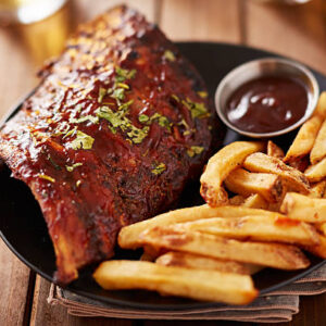 BBQ Ribs and Fries
