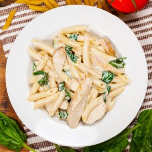 Pasta with Alfredo Sauce & Parmesan Cheese