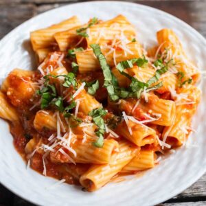 Pasta with Marinara Sauce & Parmesan Cheese